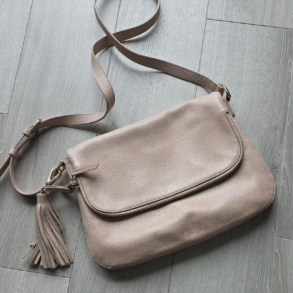 Nordstrom Dusty Pink Leather Crossbody Bag